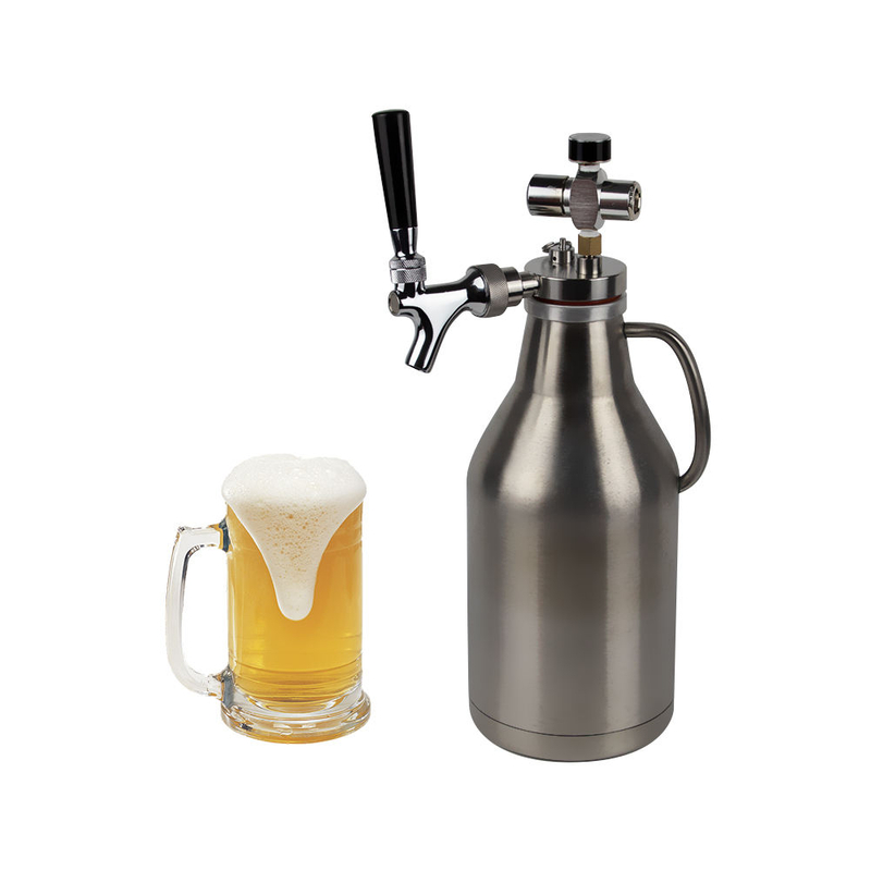 Craft Beer Dispenser for 4L double wall vacuum insulted Growlers with CO2 regulator