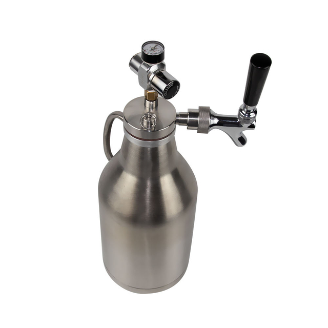 Craft Beer Dispenser for 4L double wall vacuum insulted Growlers with CO2 regulator