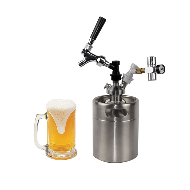 FACTORY SUPPLY mini beer homebrew brewery portable adjustable beer keg 2L with dispenser