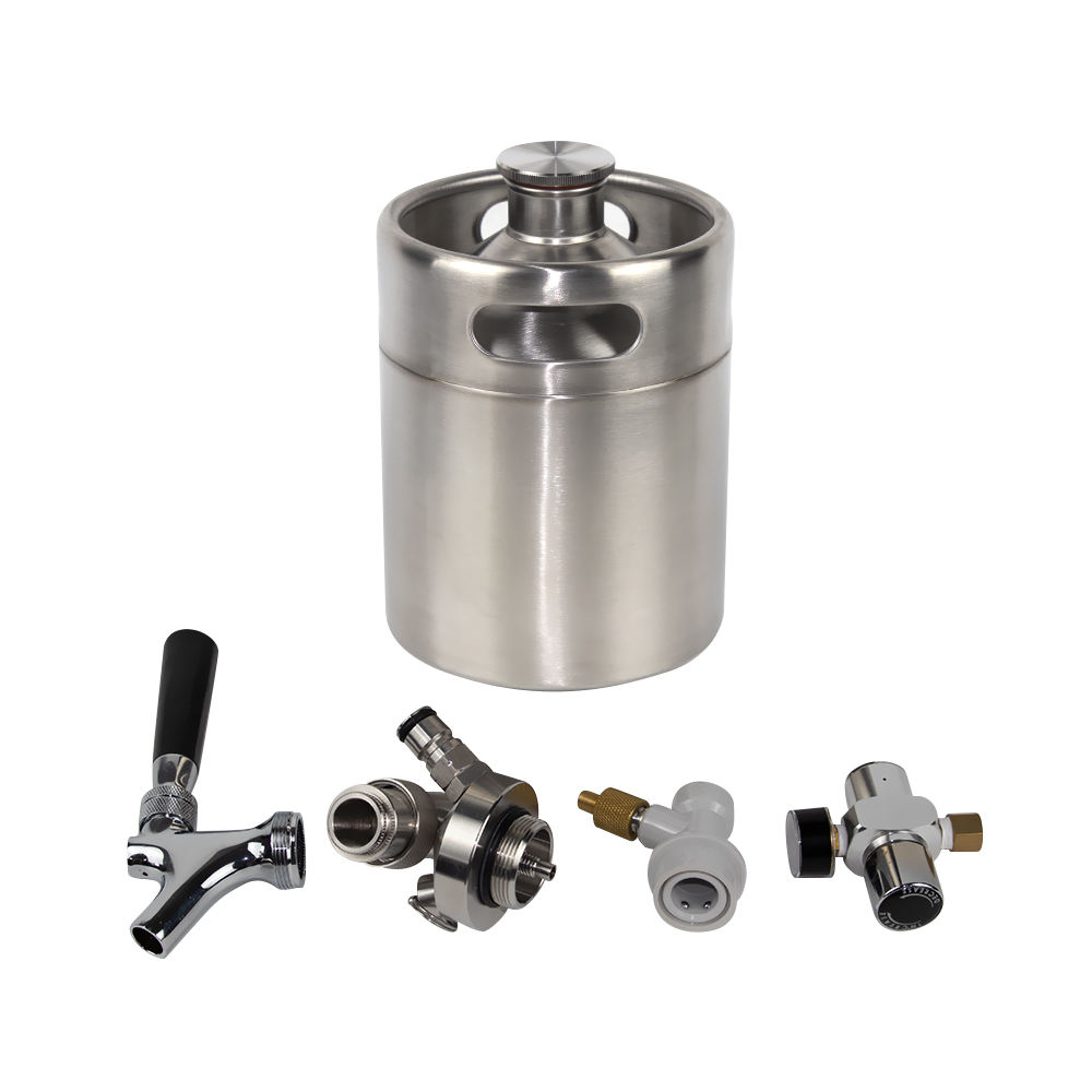 Pressurized Beer Keg System Stainless Steel Mini Growler Keg 5L