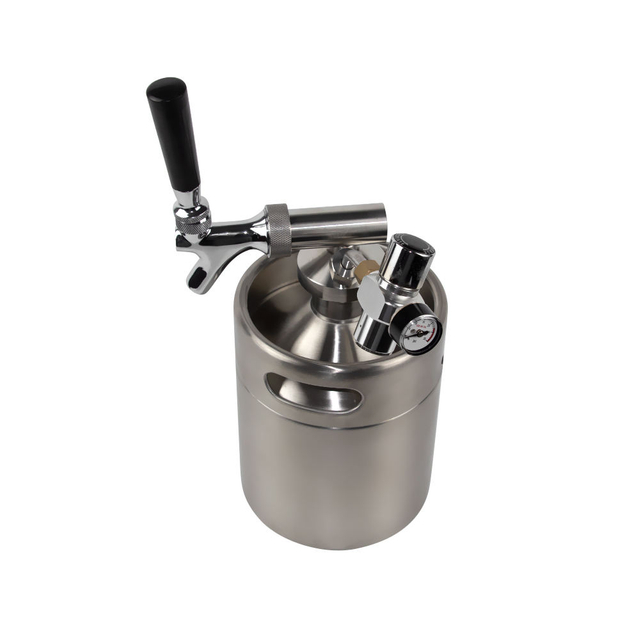 homebrew container for 2L keg growler with spear