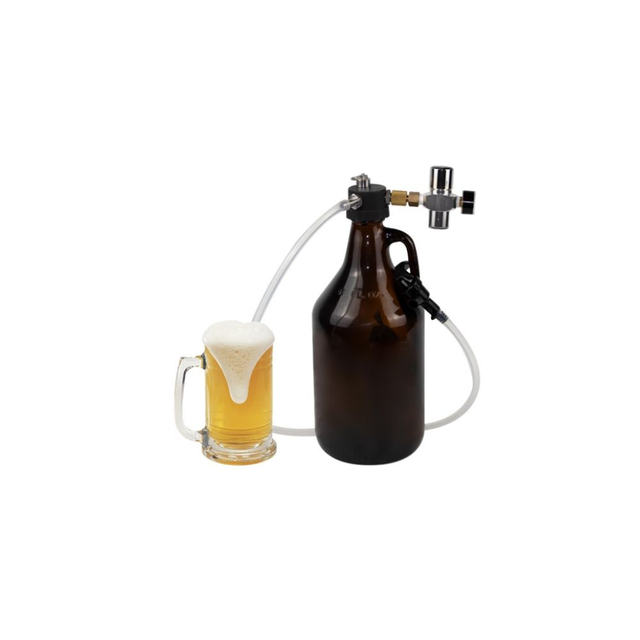 Draft Barrel Beer Barrel Dispenser For Glass Bottle One Gallon 128 Ounce Beer Growler Stainless Steel