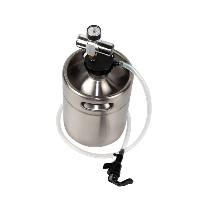 plastic draft beer barrel dispenser with picnic tap for 2L mini keg