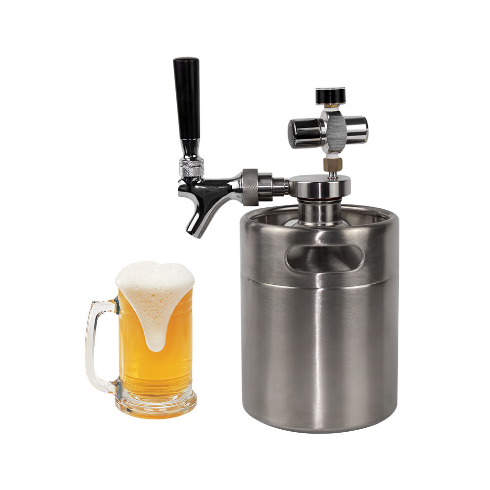 Stainless Steel Single Wall 2L Growler with Dispenser