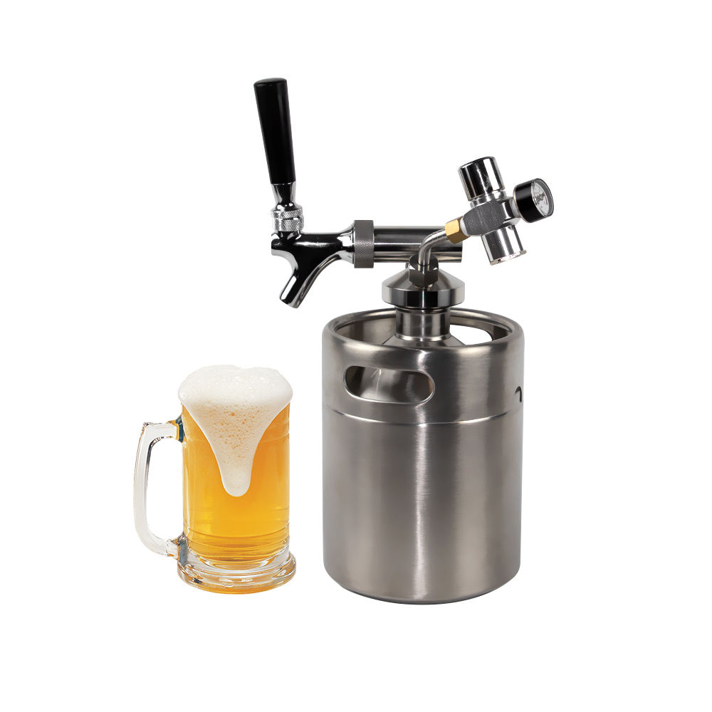 homebrew container for 2L keg growler with spear