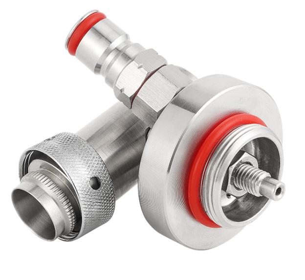 Stainless Steel Spear Coupler Quick Fitting Connector Mini Keg Dispenser for Craft Beer Growler
