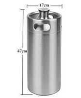 homebrew container for 10L keg growler with spear