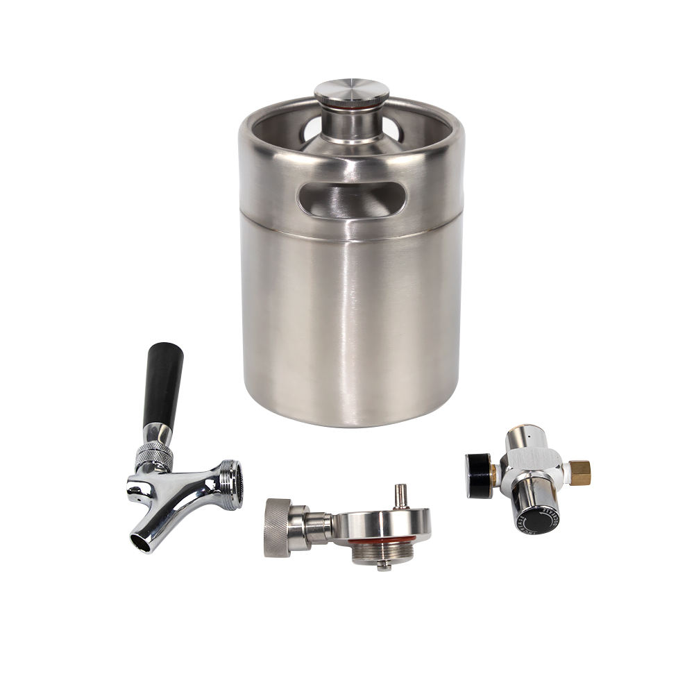 Stainless Steel Single Wall 10L Growler with Dispenser