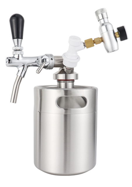 Stainless Steel Spear Coupler Quick Fitting Connector Mini Keg Dispenser for Craft Beer Growler